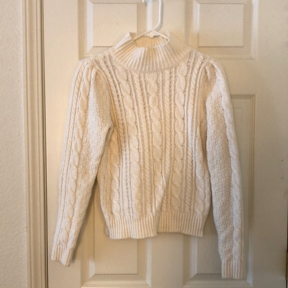 Cream Puff Sleeve Knit Sweater - Picture 7 of 9